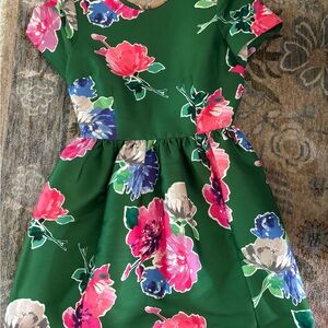 Kate Spade Green Dress with Bold Floral Design